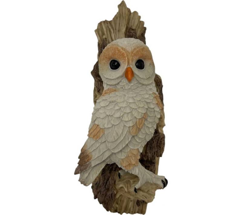 Figurendiscounter Gartenfigur Dekofigur Eule am Stamm 31 x 12 x 12,5 cm von Figurendiscounter