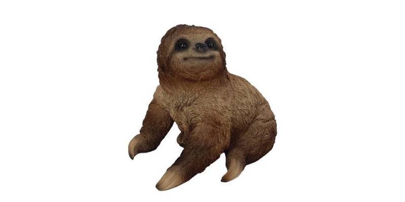 Figurendiscounter Gartenfigur Dekofigur Faultier 16 x 13 x 18 cm braun von Figurendiscounter