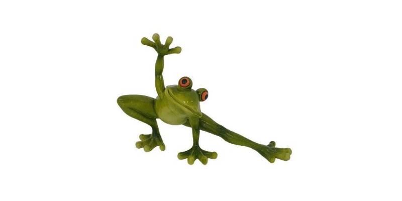 Figurendiscounter Gartenfigur Dekofigur Frosch hockend 28 x 20 cm grün von Figurendiscounter
