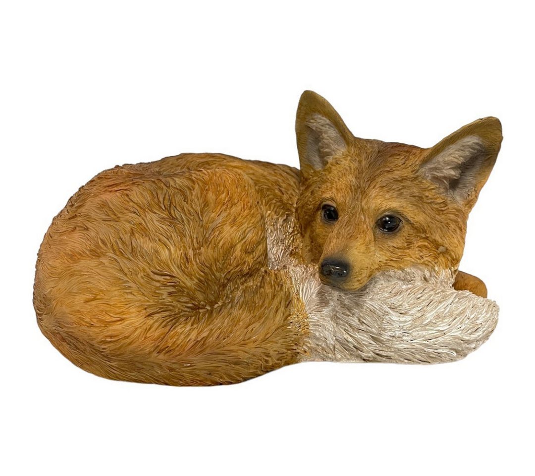 Figurendiscounter Gartenfigur Dekofigur Fuchs liegend 15,5 x 29 x 19 cm von Figurendiscounter