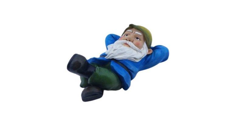 Figurendiscounter Gartenfigur Dekofigur Gartenzwerg liegend 15,5 x 21 x 29,5 cm von Figurendiscounter