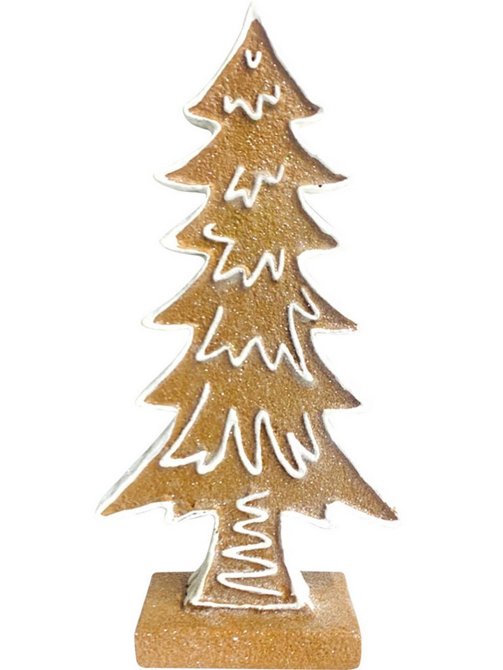 Figurendiscounter Weihnachtsfigur Dekofigur Pfefferkuchen Baum 25 x 12,5 x 5,5 cm von Figurendiscounter