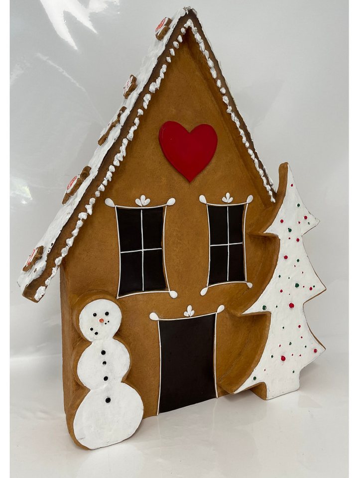 Figurendiscounter Weihnachtsfigur Dekofigur Pfefferkuchen Haus 69 x 57 x 11,5 cm von Figurendiscounter