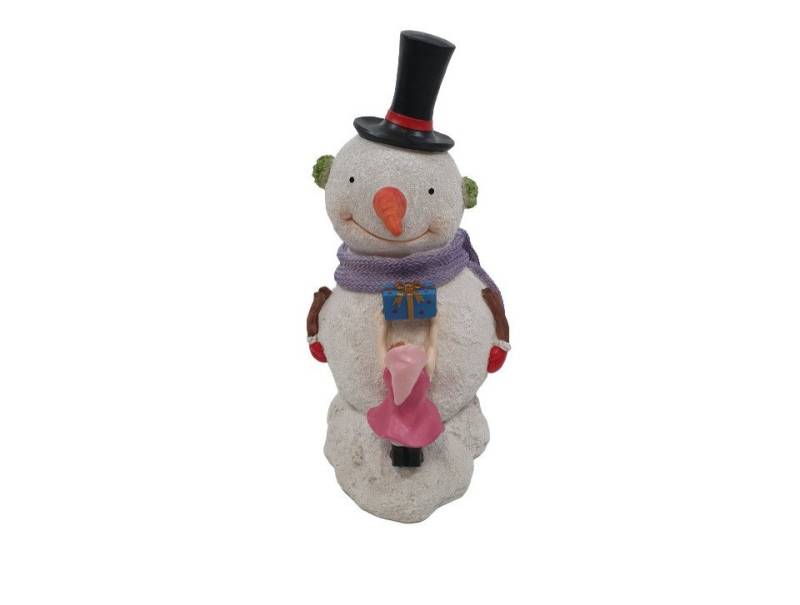 Figurendiscounter Weihnachtsfigur Dekofigur Schneemann mit lila Schal 62,5 x 36,5 x Figurendiscounter Weihnachtsfigur Dekofigur Schneemann mit lila Schal 62,5 x 36,5 x von Figurendiscounter