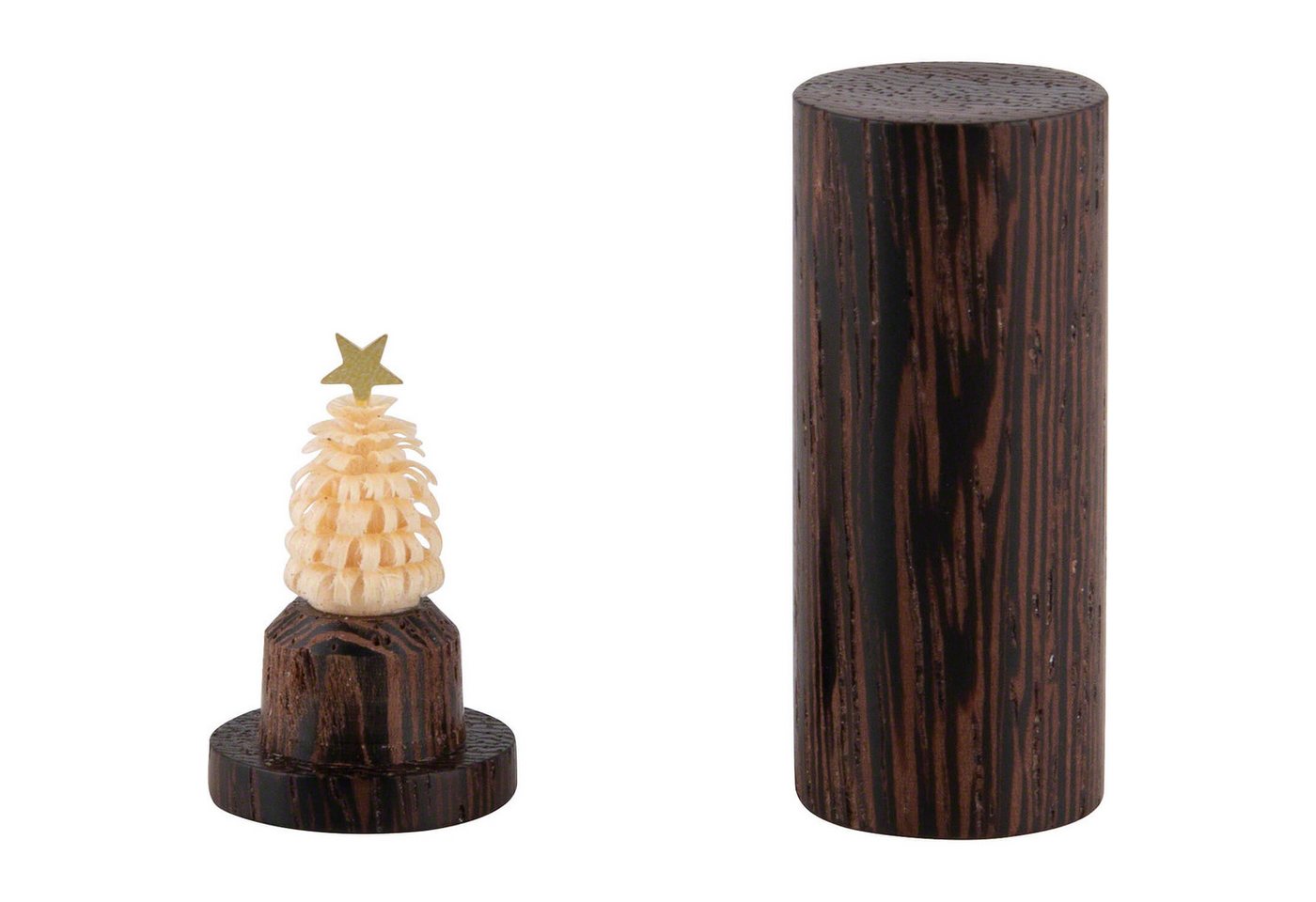 Figurenland Uhlig GmbH Dekofigur Der Weihnachtsbaum für die Hosentasche - Wenge (4,5cm) von Miniaturend von Figurenland Uhlig GmbH