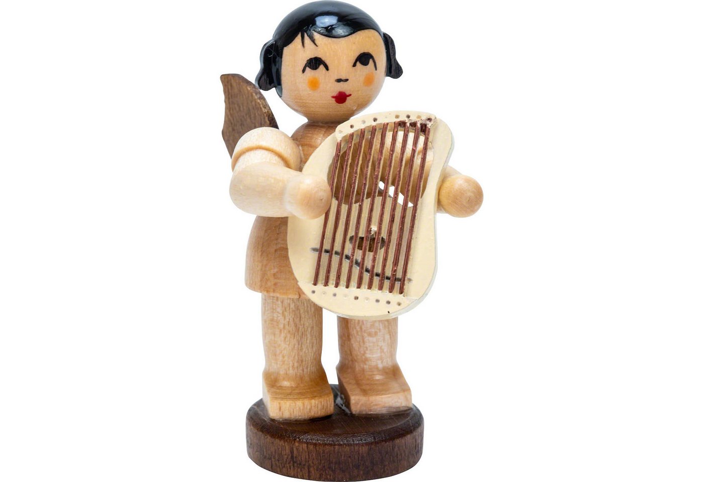 Figurenland Uhlig GmbH Dekofigur Engel mit Classic Lyra - natur - stehend (6cm) von Kunstgewerbe Uhlig von Figurenland Uhlig GmbH