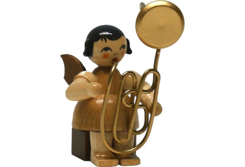 Figurenland Uhlig GmbH Dekofigur Engel mit Kontrabassposaune - natur - sitzend (8cm) von Kunstgewerbe U von Figurenland Uhlig GmbH