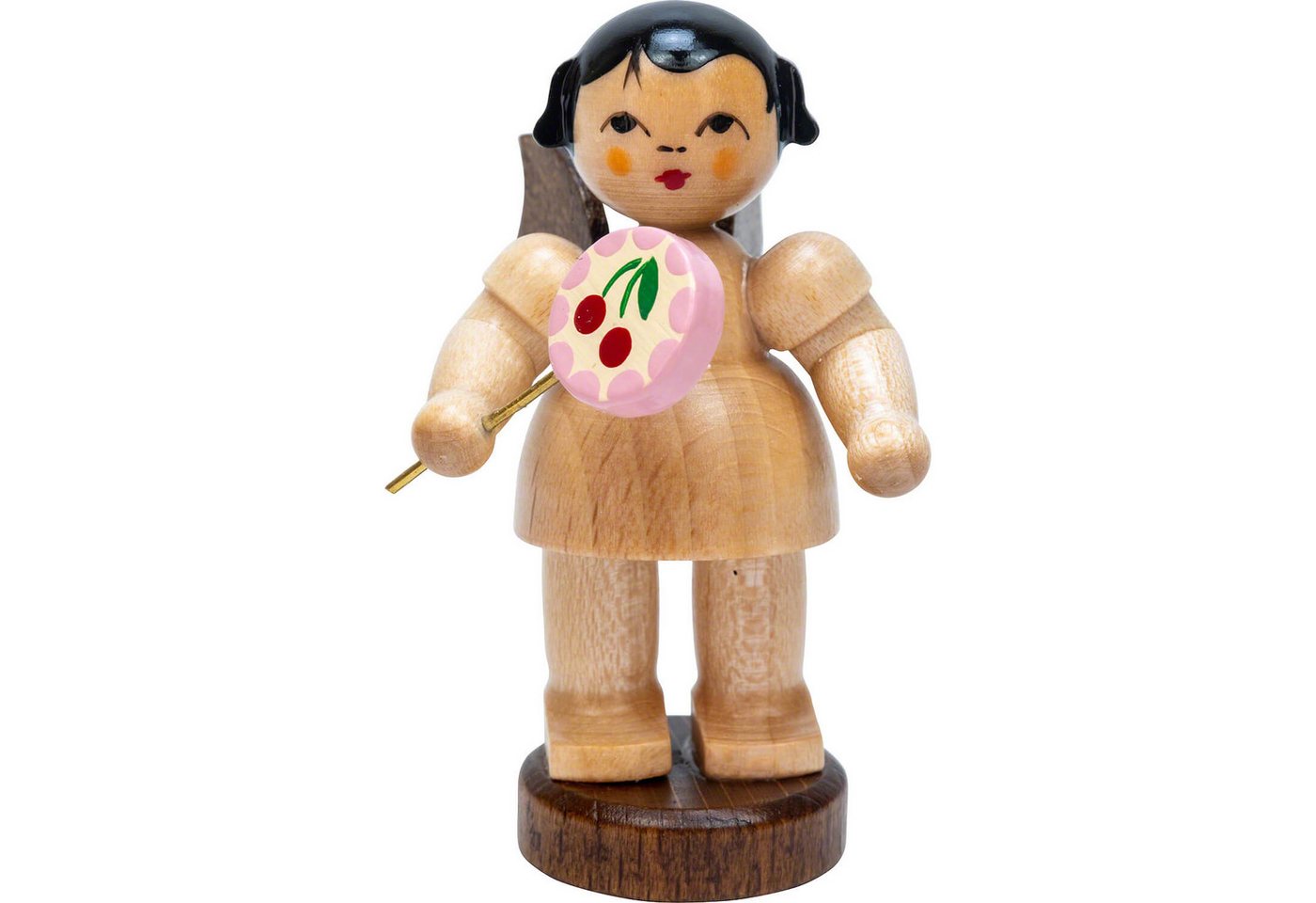 Figurenland Uhlig GmbH Dekofigur Engel mit Lolli - natur - stehend (6cm) von Kunstgewerbe Uhlig von Figurenland Uhlig GmbH