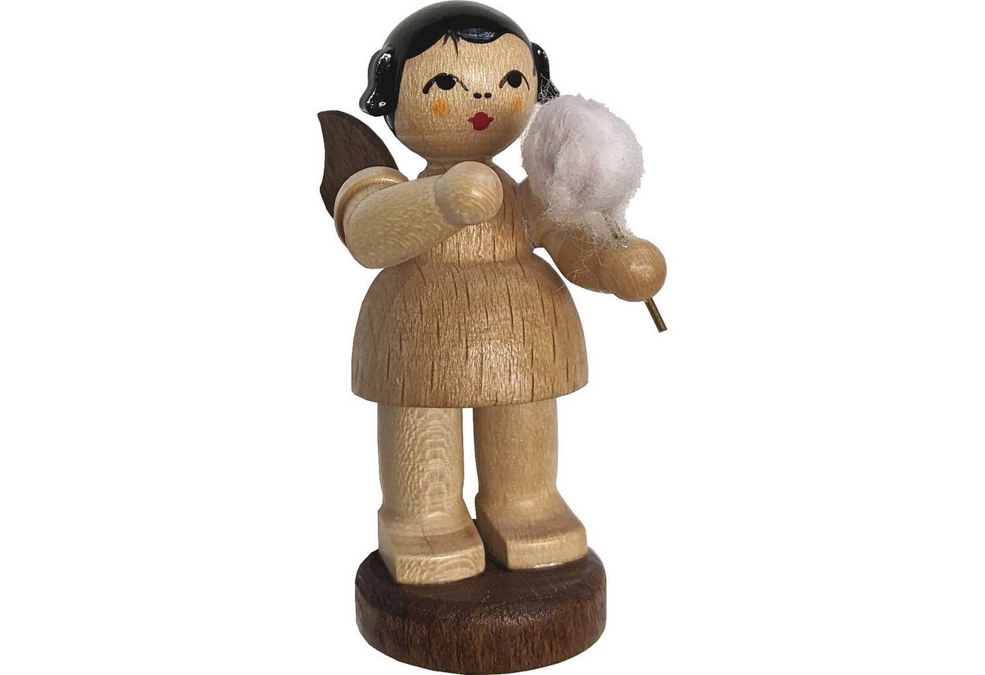 Figurenland Uhlig GmbH Dekofigur Engel mit Zuckerwatte - natur - stehend (6cm) von Kunstgewerbe Uhlig von Figurenland Uhlig GmbH