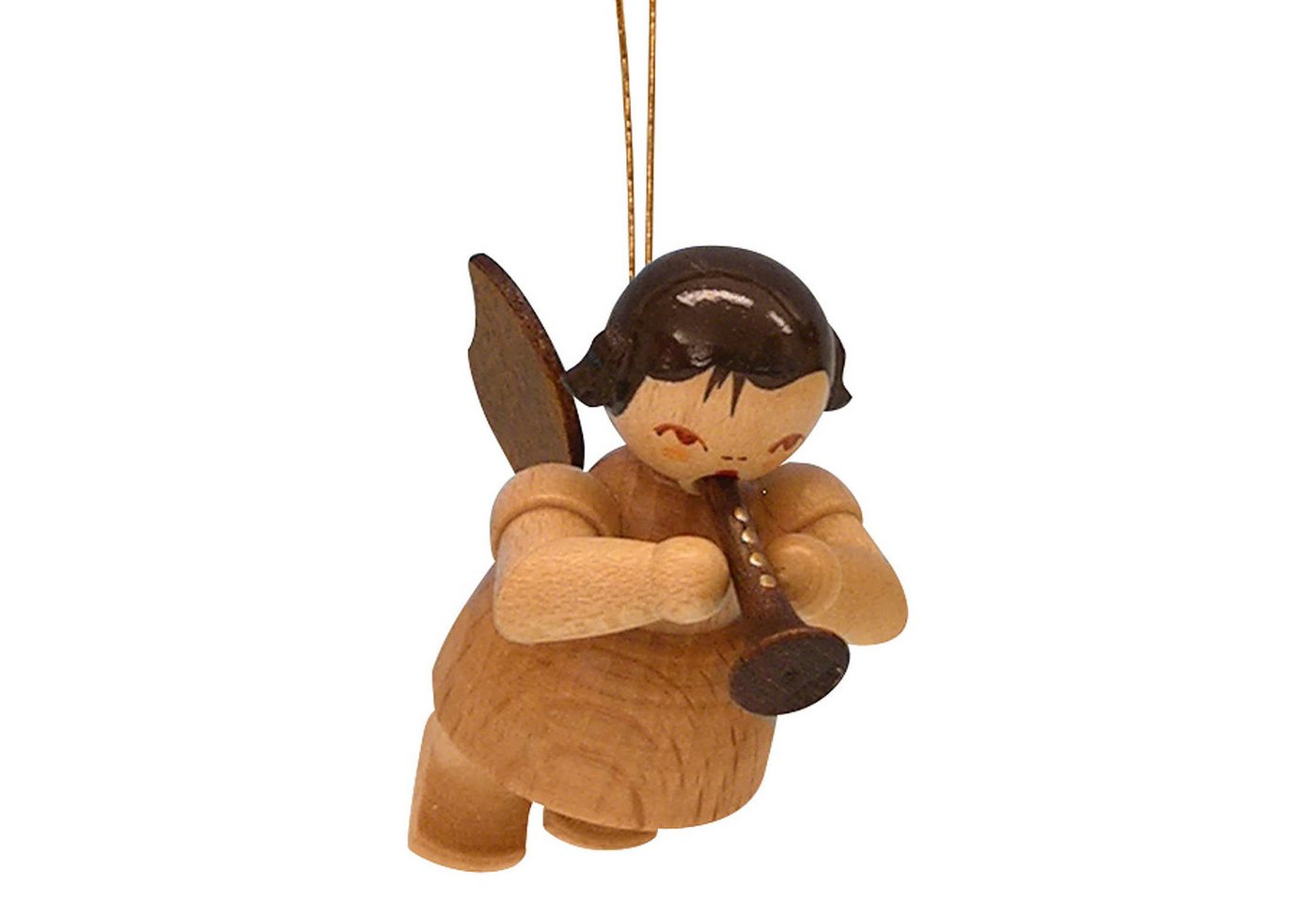 Figurenland Uhlig GmbH Dekohänger Christbaumschmuck Engel mit Flöte - natur - schwebend (5,5cm) von Kuns von Figurenland Uhlig GmbH