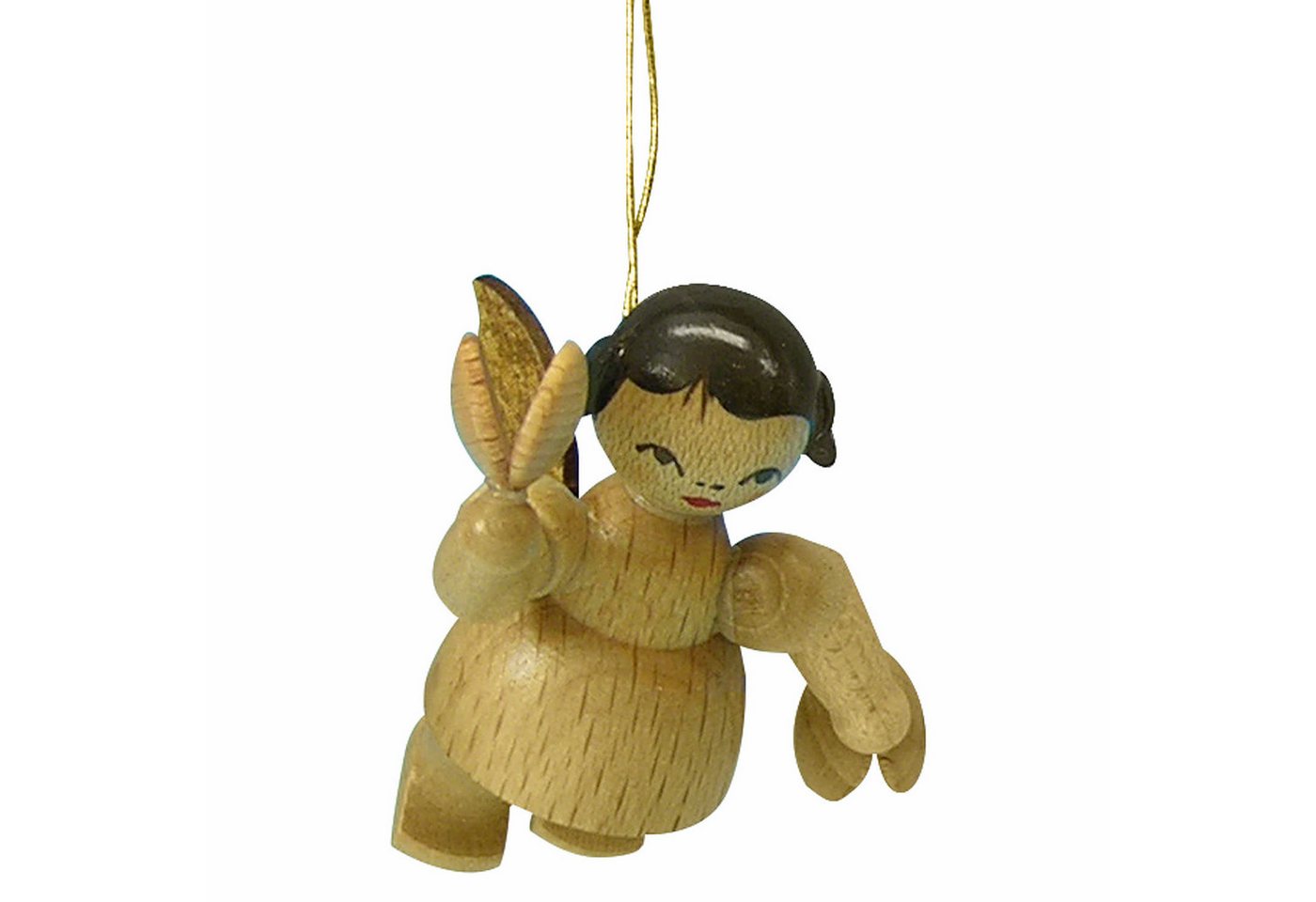 Figurenland Uhlig GmbH Dekohänger Christbaumschmuck Engel mit Kastagnetten - natur - schwebend (5,5cm) v von Figurenland Uhlig GmbH