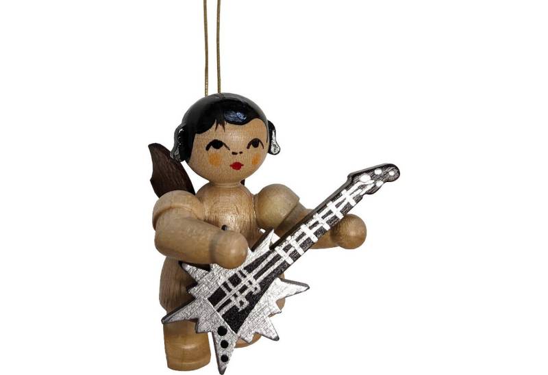 Figurenland Uhlig GmbH Dekohänger Christbaumschmuck Engel mit Sterngitarre - natur - schwebend (5,5cm) v von Figurenland Uhlig GmbH