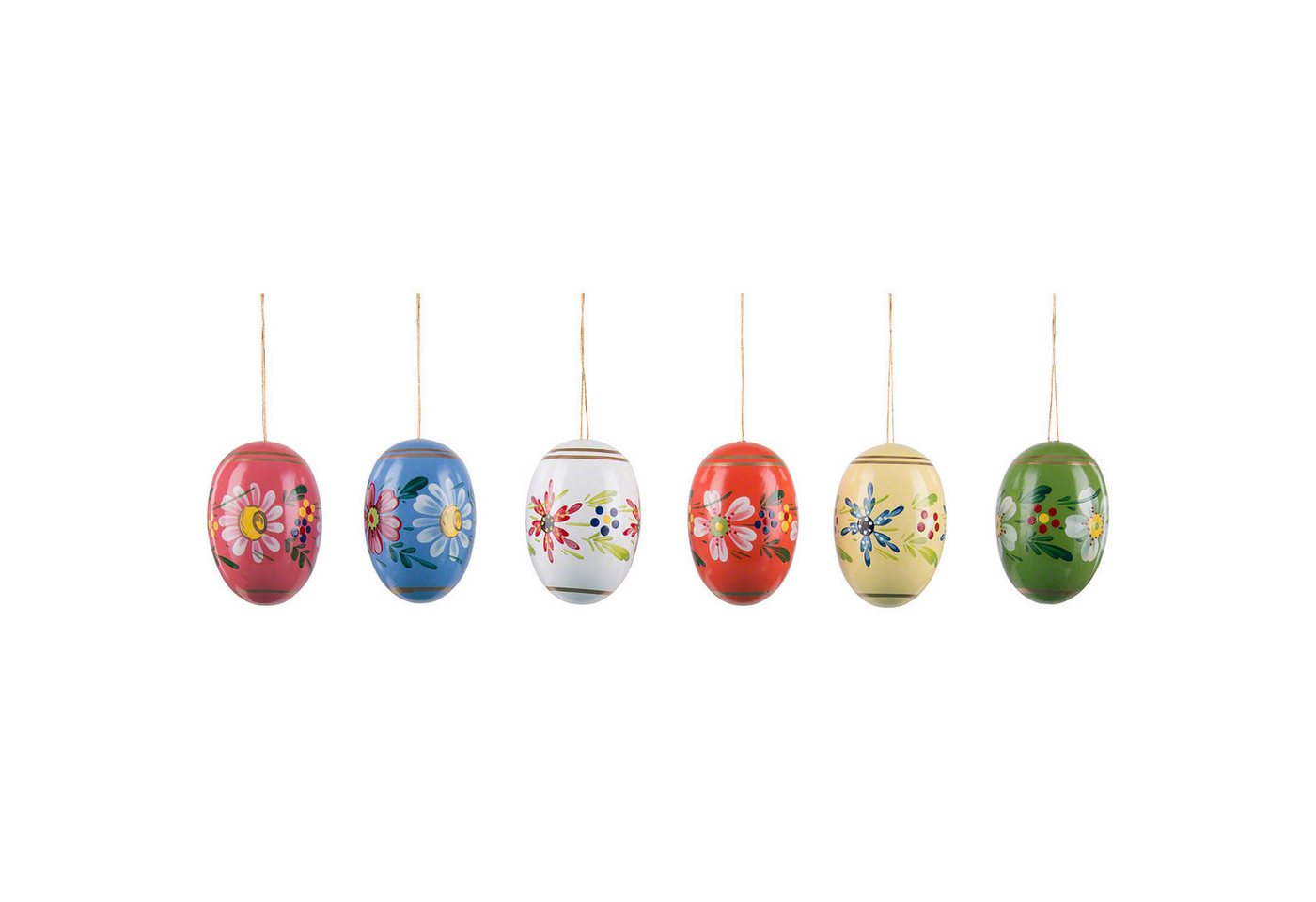Figurenland Uhlig GmbH Dekohänger Ostereier-Set mit Blumen (5,5cm) von Kunstgewerbe Uhlig von Figurenland Uhlig GmbH