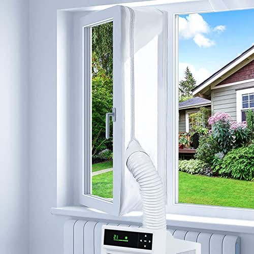 4M Fensterabdichtung, Dichtungsset, für Fenster, Klimaanlage, wasserdicht, Verschluss x 5, einfache und doppelte Schläuche verfügbar, ideal für Klimageräte und mobile Trockner von Fiitas