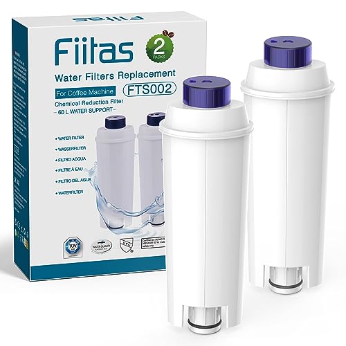 Fiitas DLSC002 Filter für Delong hi Kaffeemaschine, Entkalker kompatibel mit De Longhi Serie Magnifica S, ECAM, ESAM, ETAM (2 Stück) von Fiitas