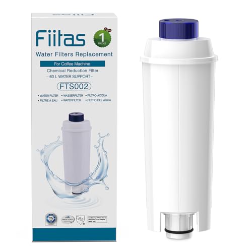 Fiitas DLSC002 WasserFilter für Delong hi Kaffeemaschine Magnifica s Dinamica, ECAM, ESAM, ETAM Serie, Wasser weich machen, Kalk reduzieren（1 Pack） von Fiitas