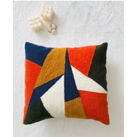 Geometrisch Gemusterter Moderner Punch Needle Dekokissenbezug, Dekorativer Gestickter Kissenbezug, Geschenk Für Zuhause von FikrimceTasarim