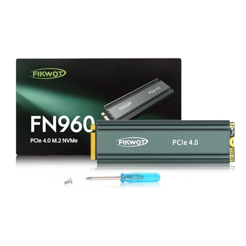 Fikwot FN960 512GB M.2 2280 PCIe Gen4 x4 NVMe 1.4 Internes Solid State Drive mit Kühlkörper – Bis zu 4800 MB/s, Dynamischer SLC Cache, Kompatible PS5 Interne SSD Fikwot FN960 512GB M.2 2280 PCIe Gen4 x4 NVMe 1.4 Internes Solid State Drive mit Kühlkörper – Bis zu 4800 MB/s, Dynamischer SLC Cache, Kompatible PS5 Interne SSD von Fikwot