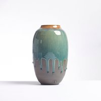 Keramik Vase Aus Steinzeug, Blumenvase, Dekorative Vase, Unikat Topf, Handgefertigter Tropfglasur, Geschenk von FilCeramics