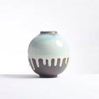 Keramik Vase Aus Steinzeug, Blumenvase, Dekorative Vase, Unikat Topf, Handgefertigter Tropfglasur, Geschenk von FilCeramics