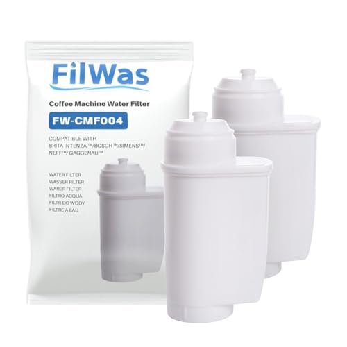 FilWas Wasserfilter passend für Kaffevollautomat Siemens EQ3 EQ5 EQ7 EQ8 EQ9 Bosch VeroAroma Ersatz für Brita Intenza TZ70033A Bosch TCZ7003 TCZ7033 NEFF C77V60 Serie (2) von FilWas