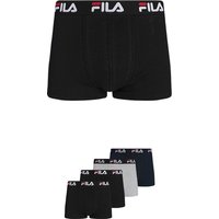 Fila Boxershorts 4er Pack, bequem, Baumwollmix, elastisch, weich, sportlich, ohne Eingriff von Fila