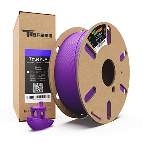 Filafarm TruePLA (Purple Classic) 1.75mm, 3D Drucker PLA Filament 1kg Spule, Geeignet für Schnelles Drucken, Maßgenauigkeit +/- 0.02mm von Filafarm