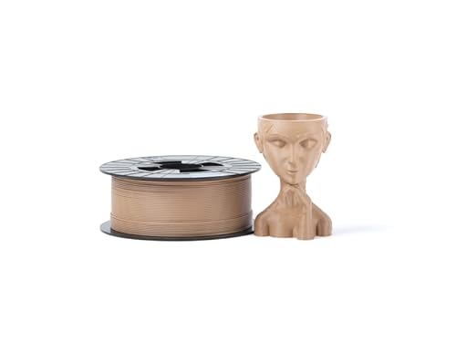 Filament PM PLA+ 1.75 mm, 1 kg Spule, 3D Drucker Filament, Passend für die Meisten FDM 3D Drucker, SKIN edition (Pantone 479C, RAL 3012, Braun) von Filament PM