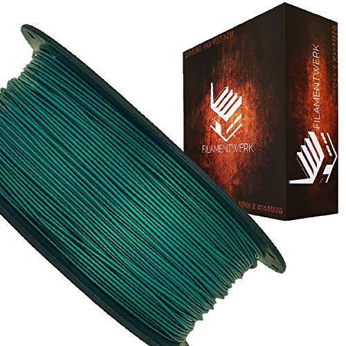 Filamentwerk 3D-Drucker PET-G 1,75mm 1kg Spule Rolle (Grün Metallic) von Filamentwerk