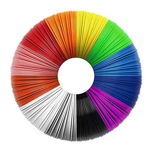 Filapen® 3D Stift PCL Filamente 1.75 mm | 100 meter Packung | 15 unterschiedliche Farben | Biologisch abbaubar | Geruchsneutral | 3D-Pen PCL-Filament für Niedrigtemperaturstift von Filapen