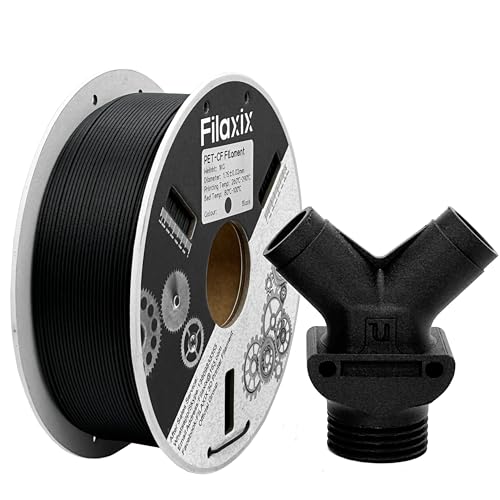 Kohlefaser-PET-Filament 1,75 mm, Hohe Festigkeit und Steifigkeit, Geringe Kriechneigung, Geringe Feuchtigkeitsempfindlichkeit,Kompatibel mit Bambu LAB, QIDI MAX3 FDM 3D-Drucker, Schwarz Kohlefaser-PET-Filament 1,75 mm, Hohe Festigkeit und Steifigkeit, Geringe Kriechneigung, Geringe Feuchtigkeitsempfindlichkeit,Kompatibel mit Bambu LAB, QIDI MAX3 FDM 3D-Drucker, Schwarz von Filaxix