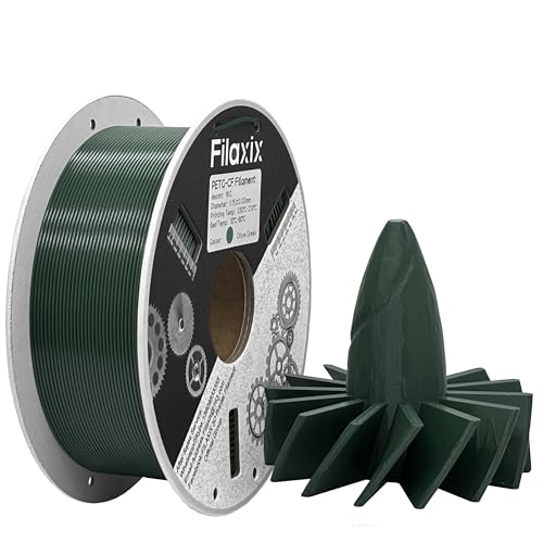 Kohlefaser-PETG-Filament 1,75 mm, PETG CF 3D-Druckerfilament, kompatibel mit, Bambu LAB, QIDI MAX3, Prusa MK4, FLASHFORGE Adventurer 5M FDM 3D-Drucker, 1 kg,Olivengr¨¹n von Filaxix