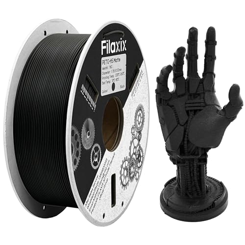 PETG Matte Rapid Filament 1,75 mm, max. 500 mm/s Hochgeschwindigkeitsdruck, kompatibel mit Bambu LAB, QIDI MAX3, FLASHFORGE Adventurer 5M, Prusa MK4 FDM 3D-Drucker, 1 kg, Schwarz PETG Matte Rapid Filament 1,75 mm, max. 500 mm/s Hochgeschwindigkeitsdruck, kompatibel mit Bambu LAB, QIDI MAX3, FLASHFORGE Adventurer 5M, Prusa MK4 FDM 3D-Drucker, 1 kg, Schwarz von Filaxix