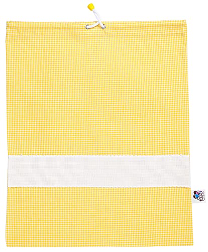 Filet - Kindergartentasche mit Gelb und Weiß Vichy-Karodruck | Anpassbarer Bandeinsatz aus Aida-Stoff | Maße: 42 x 34 cm | Made in Italy, 45 g Filet - Kindergartentasche mit Gelb und Weiß Vichy-Karodruck | Anpassbarer Bandeinsatz aus Aida-Stoff | Maße: 42 x 34 cm | Made in Italy, 45 g von Filet
