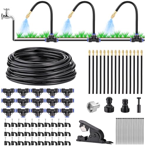 Filhome Bewässerungssystem 15m Nebelleitung, 15 verstellbaren Sprühdüsen, 3/4" & 1/2" Adapter,Outdoor Nebelkühlsystem für Garten Terrasse Balkon Filhome Bewässerungssystem 15m Nebelleitung, 15 verstellbaren Sprühdüsen, 3/4" & 1/2" Adapter,Outdoor Nebelkühlsystem für Garten Terrasse Balkon von Filhome