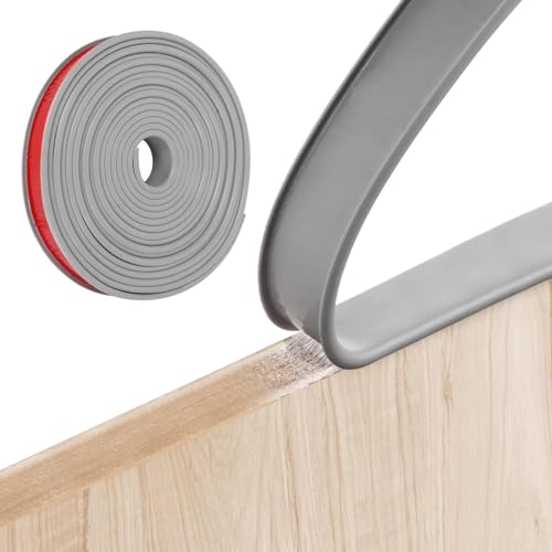 Fililogor Kantenumleimer Selbstklebend, U-Form Selbstklebend, Kantenschutz Selbstklebend, Flexible TPE Faltbarer Kantenschutz für Möbel, Tisch, Schrank, Stoßfest (Grau, U18mm*5m) von Fililogor