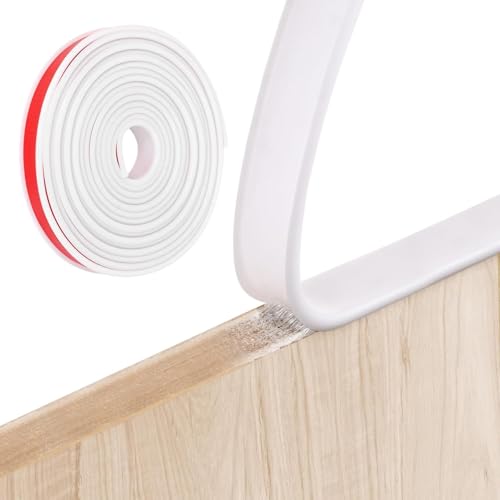 Fililogor Kantenumleimer Selbstklebend, U-Form Selbstklebend, Kantenschutz Selbstklebend, Flexible TPE Faltbarer Kantenschutz für Möbel, Tisch, Schrank, Stoßfest (Weiß, U12mm*5m) von Fililogor