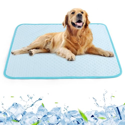 Fililogor Kühlmatte für Hunde, Hundekühlmatte selbstkühlend, Kühlmatte Bett für Haustiere, Selbstkühlmatte Hundekühlmatte für Hunde & Katze (Blau, M(60X50cm)) von Fililogor