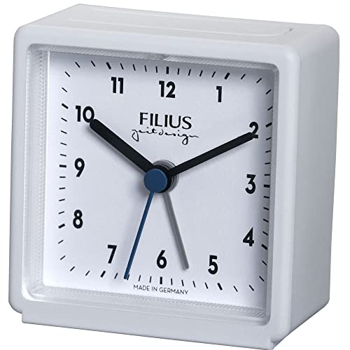 Filius 0540-0 Wecker Quarz Kleinformat 6,5 x 6,5 cm Weiß von Filius