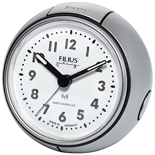 Filius 0544-19 Funkwecker Silbergrau-Metallic von FILIUS zeitdesign