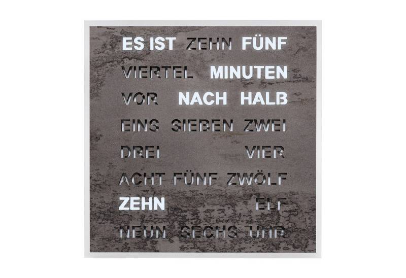 Filius Tischuhr Wort- Quadratische Wortuhr Anthrazit 20 cm von Filius