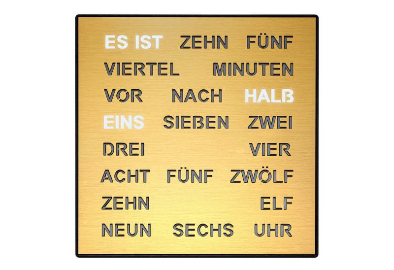 Filius Wanduhr Wortuhr Tisch- und Goldfarben 28 cm von Filius