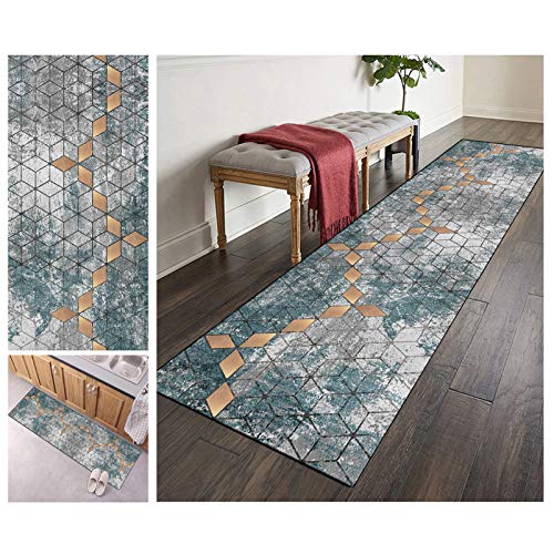 Filjr Teppich Läufer Flur Küche rutschfest Waschbar Bunt Modern Geometrische Muster 60x200cm Kücheläufer Teppichläufer Polyester Meterware Anpassbar Filjr Teppich Läufer Flur Küche rutschfest Waschbar Bunt Modern Geometrische Muster 60x200cm Kücheläufer Teppichläufer Polyester Meterware Anpassbar von Filjr