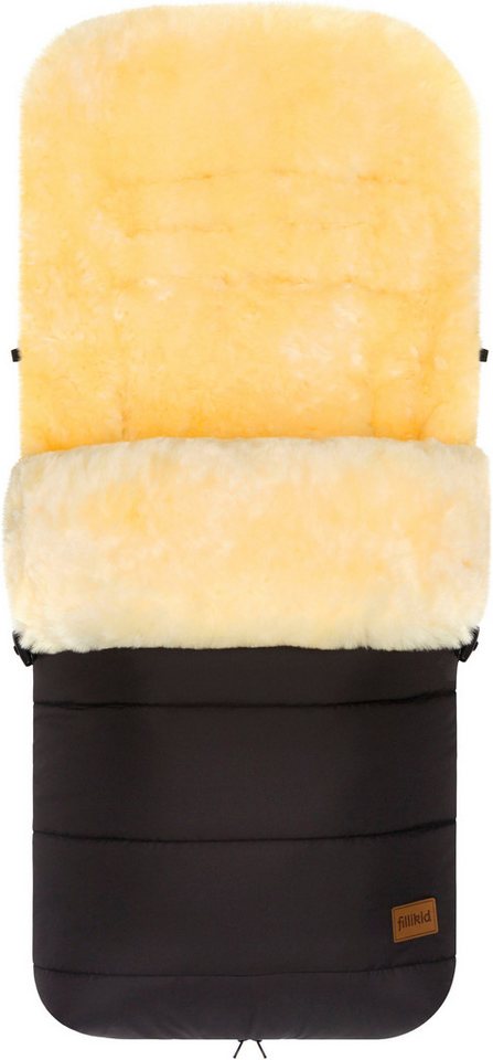 Fillikid Fußsack Engadin, Winterfußsack Lammfell, schwarz von Fillikid