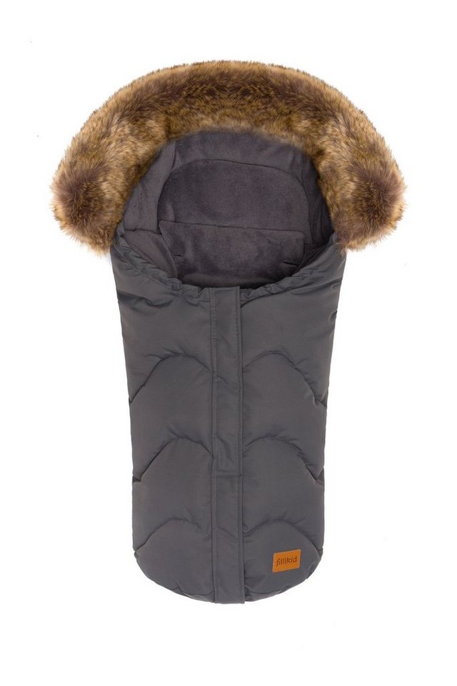 Fillikid Fußsack Fillikid Winterfußsack Lhotse Exclusiv, warmer Kinder Fußsack für Kinderwagen und Kindersitze Gruppe 0 wasserabweisend und windabweisend abnehmbarer Kunstfellkragen waschbar bei 30°C von Fillikid