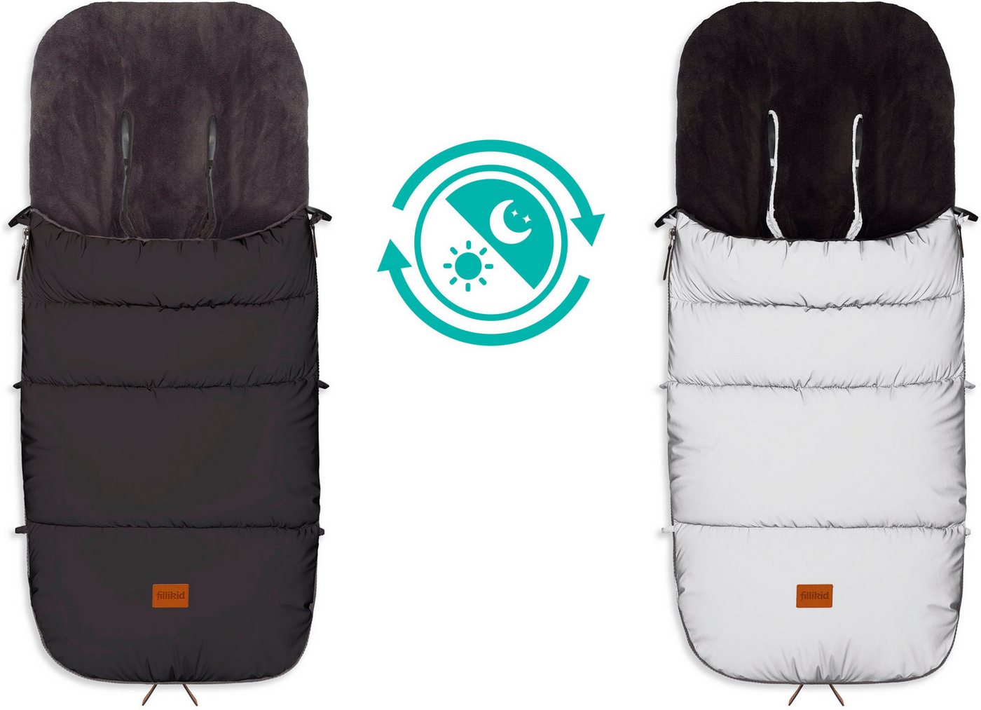 Fillikid Fußsack Kinley Reflect Winterfußsack, schwarz, aus stark reflektierendem Außenmaterial Fillikid Fußsack Kinley Reflect Winterfußsack, schwarz, aus stark reflektierendem Außenmaterial von Fillikid
