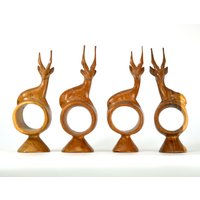 Retro Gazelle Serviette Ringe, Holz Tier Servietten Ringe von FillyGumbo