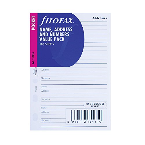 Filofax B213055 Taschenformat, 100 Stück von Filofax