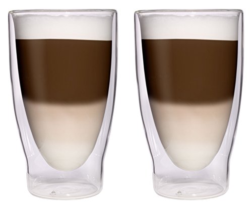 Aktion: 2X 370ml XXL doppelwandige Cocktailgläser/Longdrinkgläser/Eistee-Gläser/Saft- und Wassergläser - edle große Thermogläser mit Schwebeeffekt von Feelino von Filosa