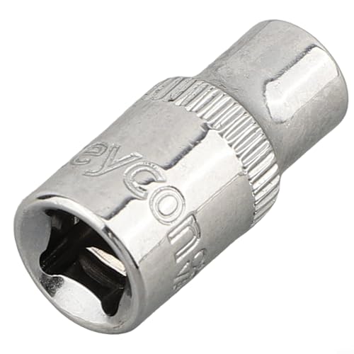 12-Punkt-Spiegel, kurzer Steckschlüsselkopf, 1/4-Zoll-Antrieb für Torx-Bit-Ratschenschlüssel-Adapter (6 mm) von Filteilect